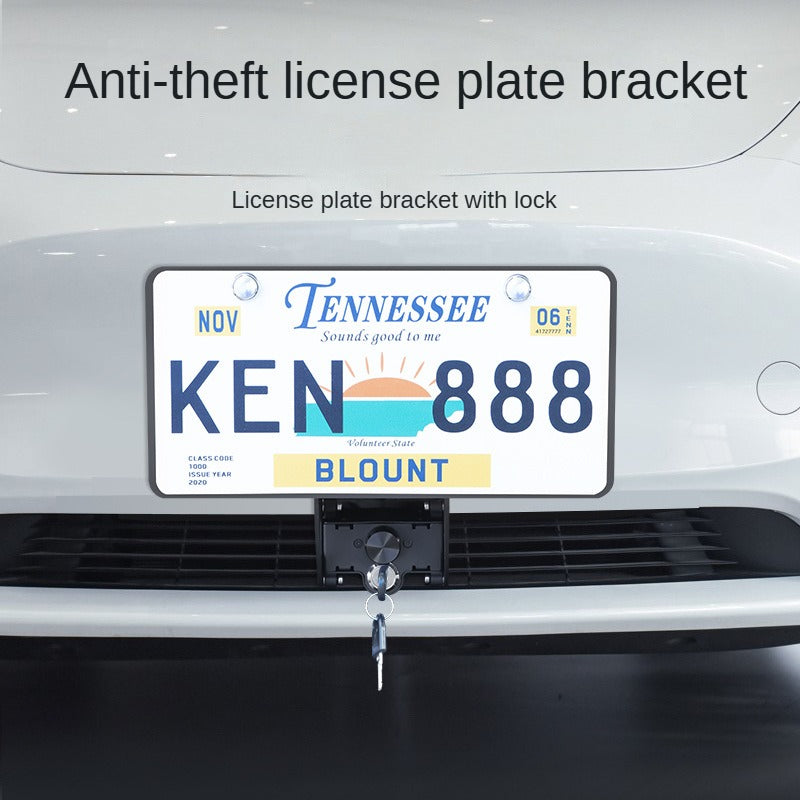 Anti-theft American Standard Lockable License Plate Frame For Tesla Model 3 Y