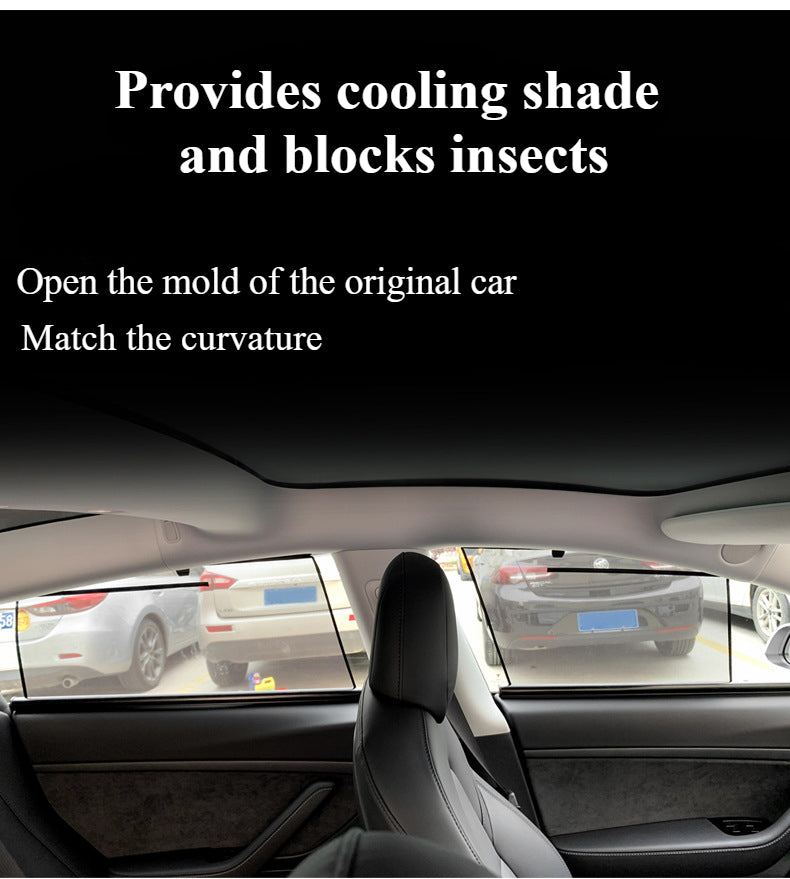 Retractable Car Side Window Sunshade For Tesla Model 3 S X Y