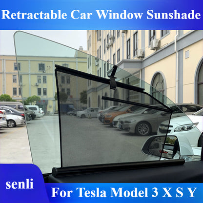 Retractable Car Side Window Sunshade For Tesla Model 3 S X Y