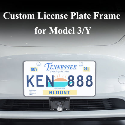 Anti-theft American Standard Lockable License Plate Frame For Tesla Model 3 Y